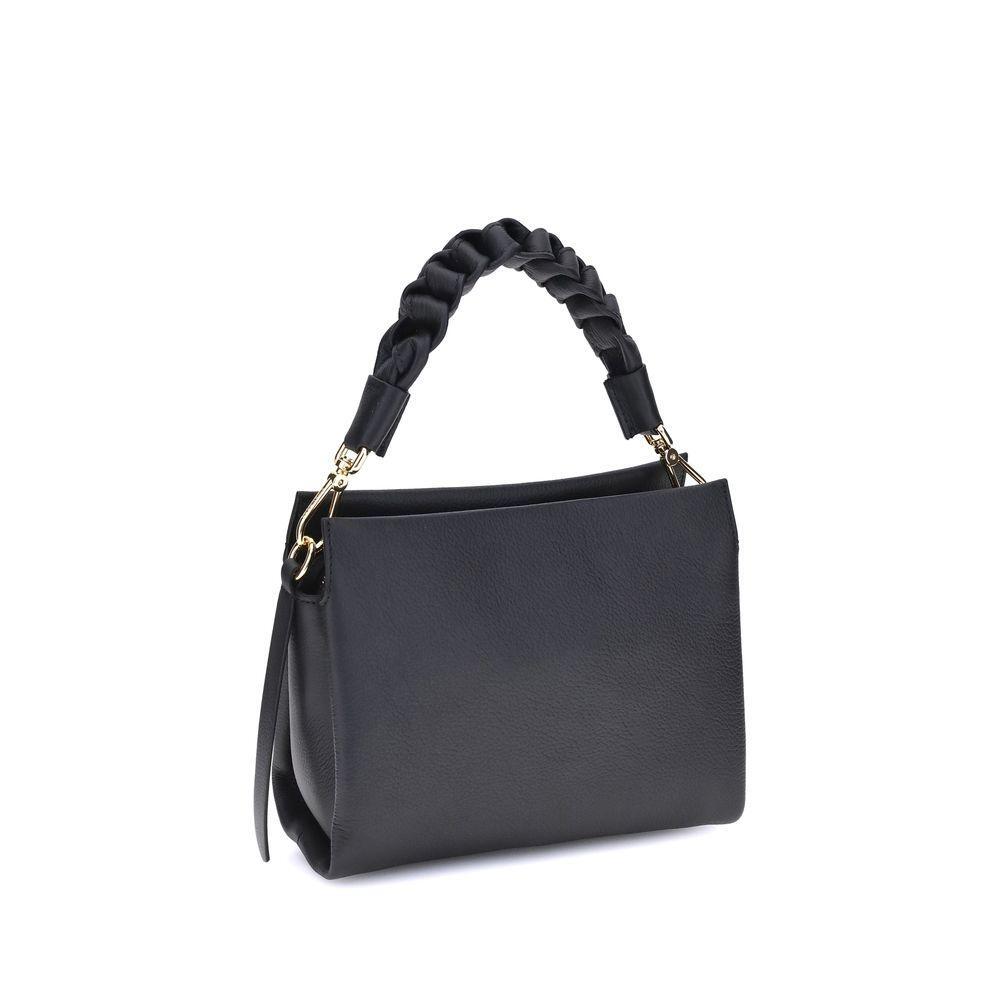 Front view with bag zipped and handles upright.