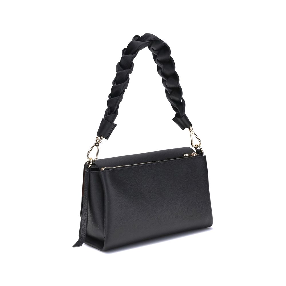 Coccinelle Black Calf Leather Bos Taurus Shoulder Bag