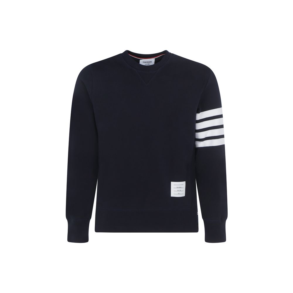 Thom Browne Blue Cotton Sweatshirt