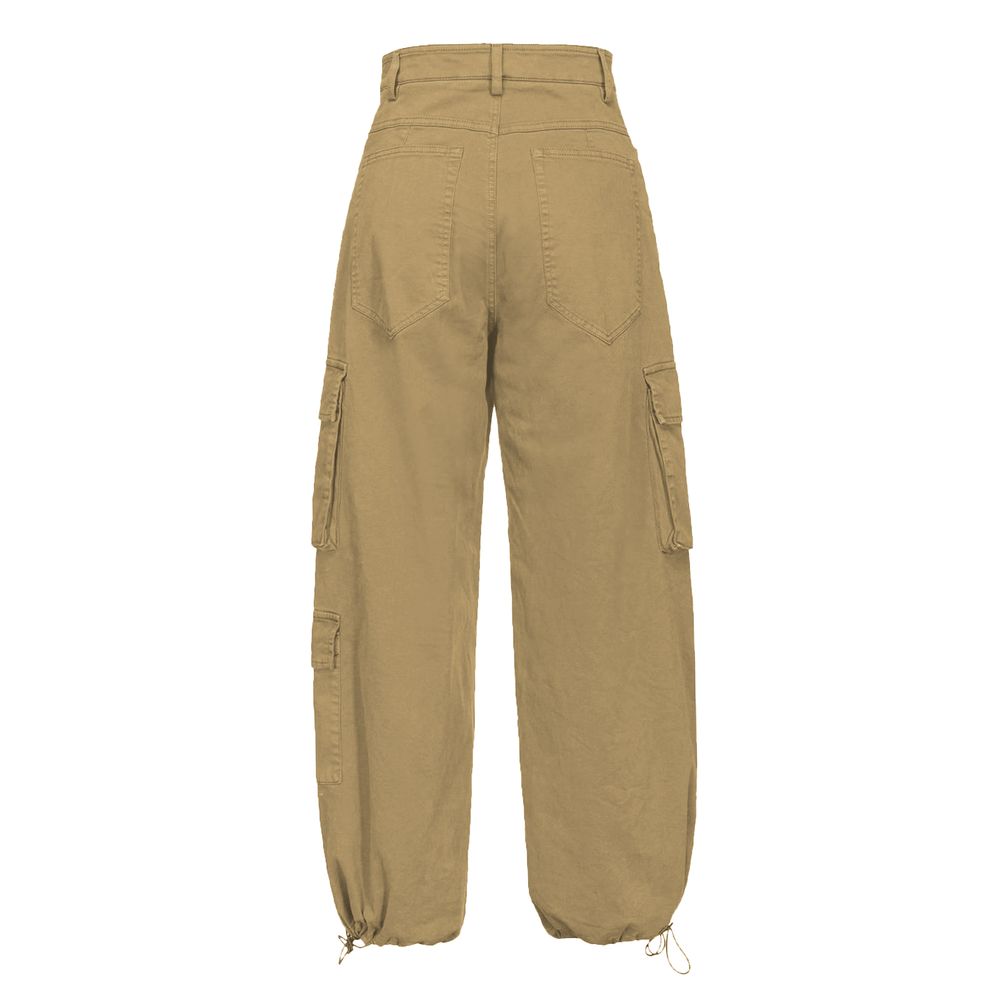 PINKO Beige Cotton Women Cargo Pant