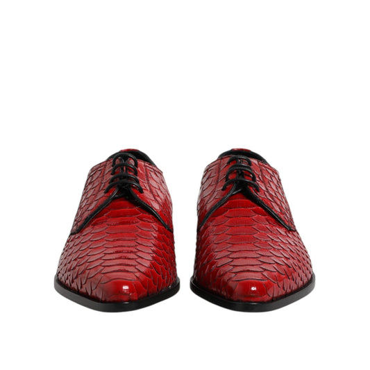 Dolce & Gabbana Red Exotic Leather Lace Up Dress Derby Shoes MV7615-39