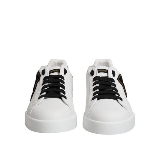 Dolce & Gabbana White DG Logo Portofino Low Top Sneakers Shoes