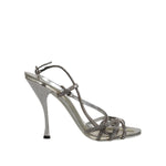 Dolce & Gabbana Silver Strass Ankle Strap Heels Sandals Shoes LA12719-39