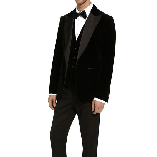 Dolce & Gabbana Tuxedo Velvet Jacket DO-8827811528916-IT52 | XL