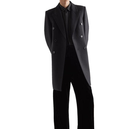 Saint Laurent Double-Breasted Wool Coat