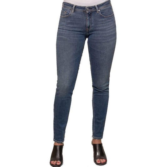 Acne Studios Blå Konst Climb Mid Blue Cotton Denim Jeans AC-8846134902996-W27