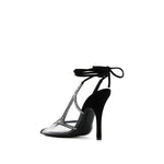 The Attico Venus Chrome Slingback Pumps TH-8850332614868-EU39/US9