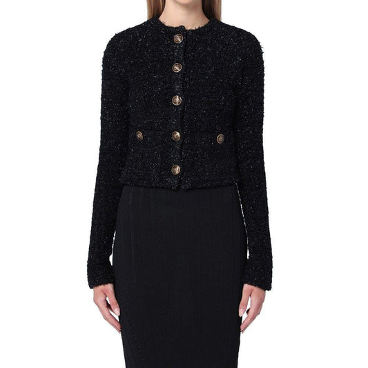 Balenciaga Crop Bouclé Cardigan