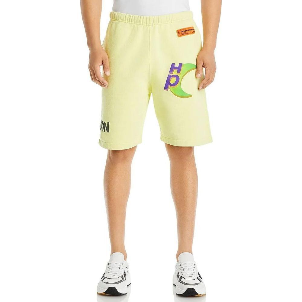 Heron Preston Yellow Cotton Bermuda Shorts