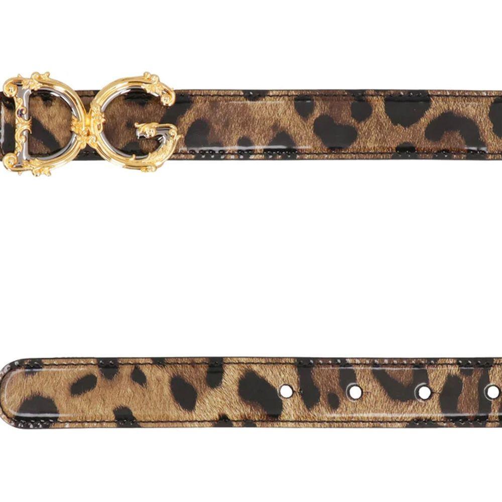 Dolce & Gabbana Leather Logo Belt DO-8735415861460-80 CM / 32 INCHES