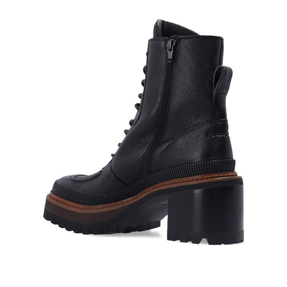 See By Chloé Mahalia Leather Lace-Up Boots SE-8736578044116-EU35/US5