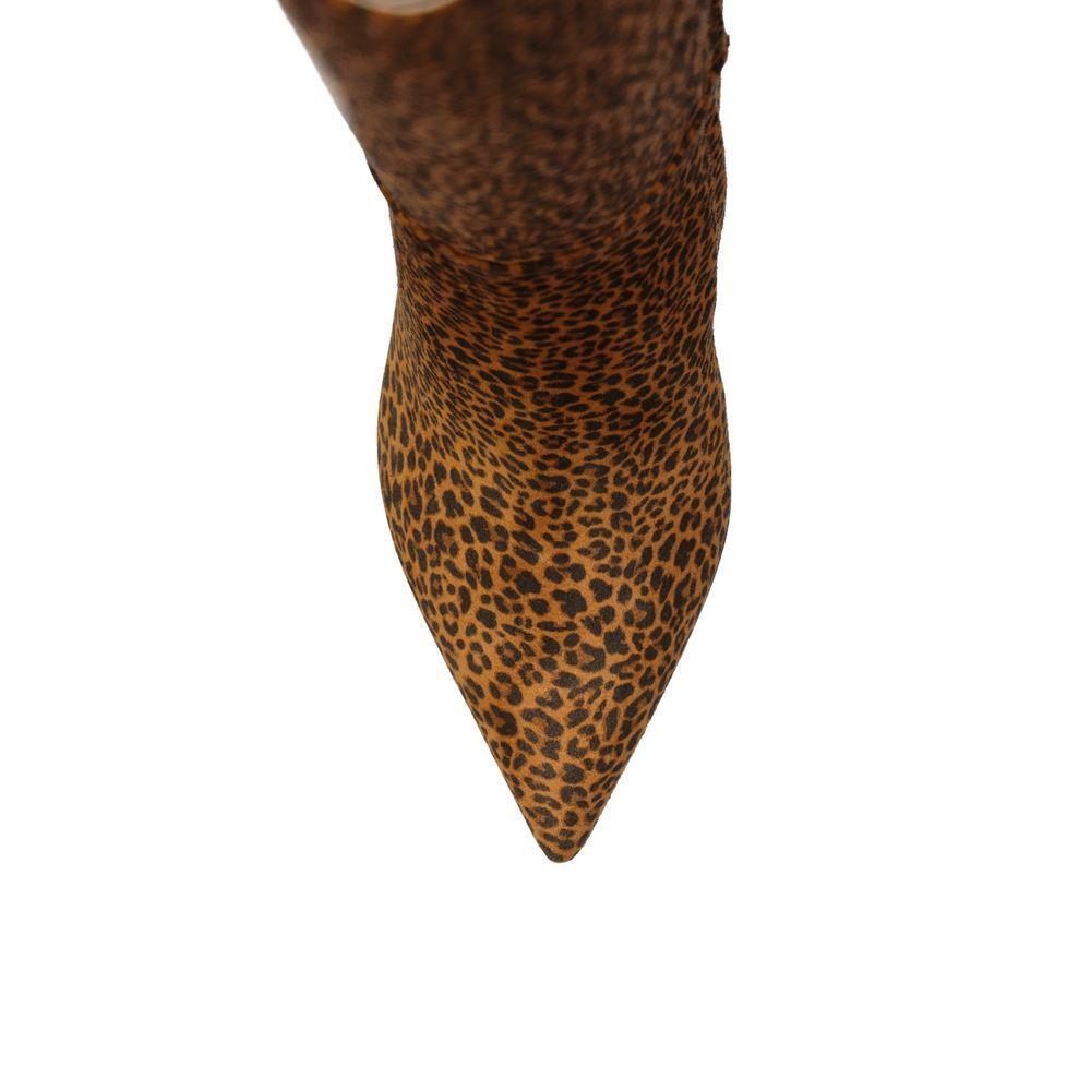 Sergio Rossi Leopard-Print Leather Boots SE-8735592022228-EU35/US5