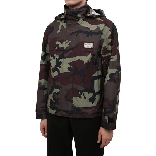 Dolce & Gabbana Camouflage Jacket DO-8736340902100-IT46 | S