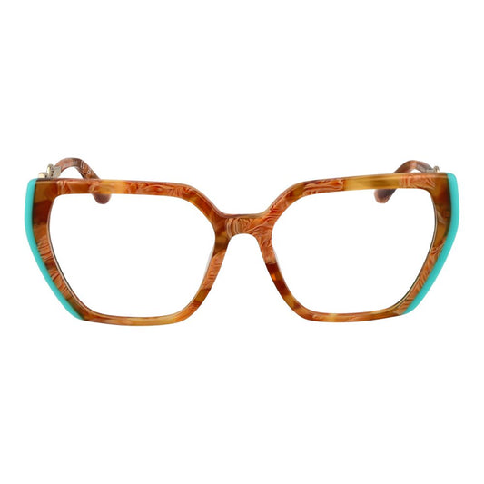 Marciano by Guess Brown Women Glasses Frame, full-rim acetate trapezium style with demo lenses, frame width 135mm, temples 145mm.