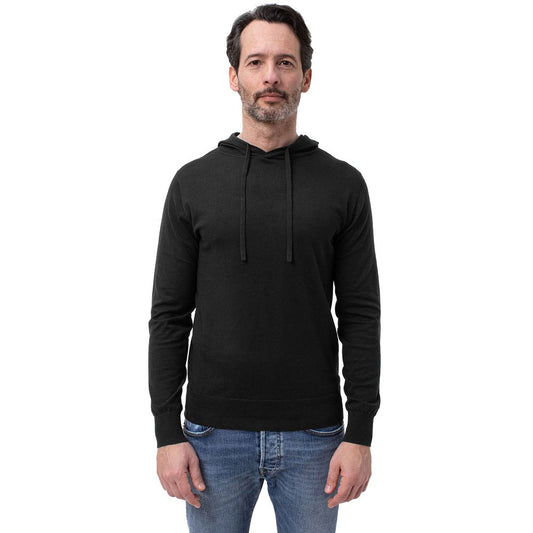 People Of Shibuya Black Cotton Sweater PE-14563-IT46 | S