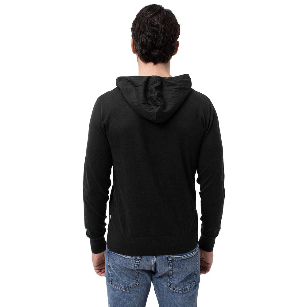 People Of Shibuya Black Cotton Sweater PE-14563-IT46 | S