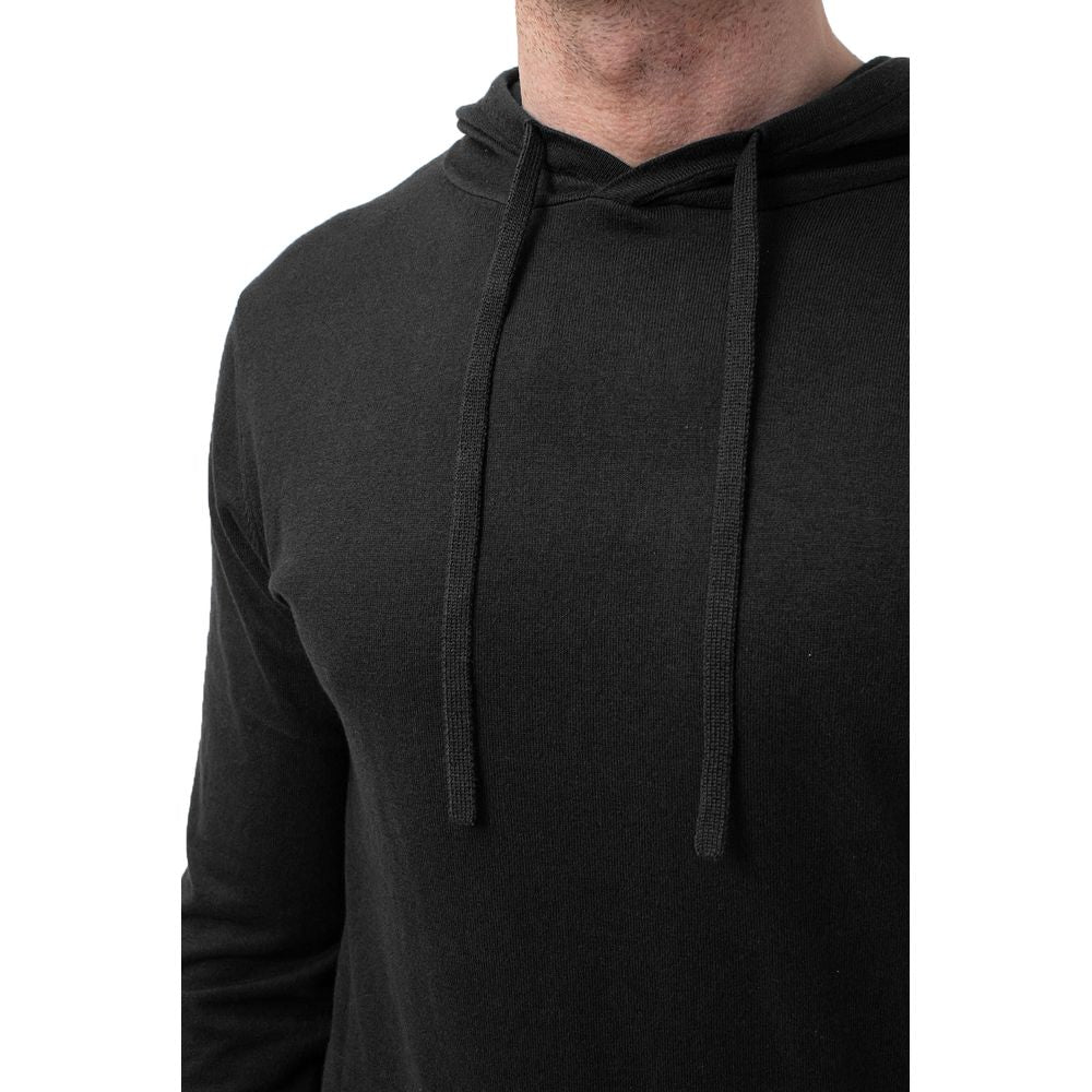 People Of Shibuya Black Cotton Sweater PE-14563-IT46 | S