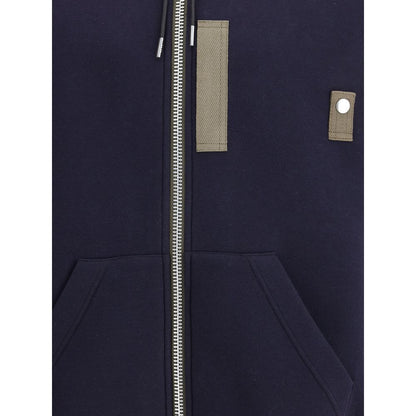 Sacai Blue Cotton Hoodie