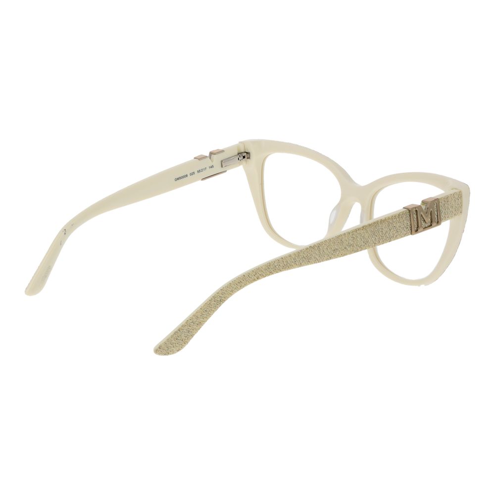 Marciano by Guess Gold Women Glasses Frame, cat eye style, full-rim acetate, demo lenses, with branded case, spring hinge included.