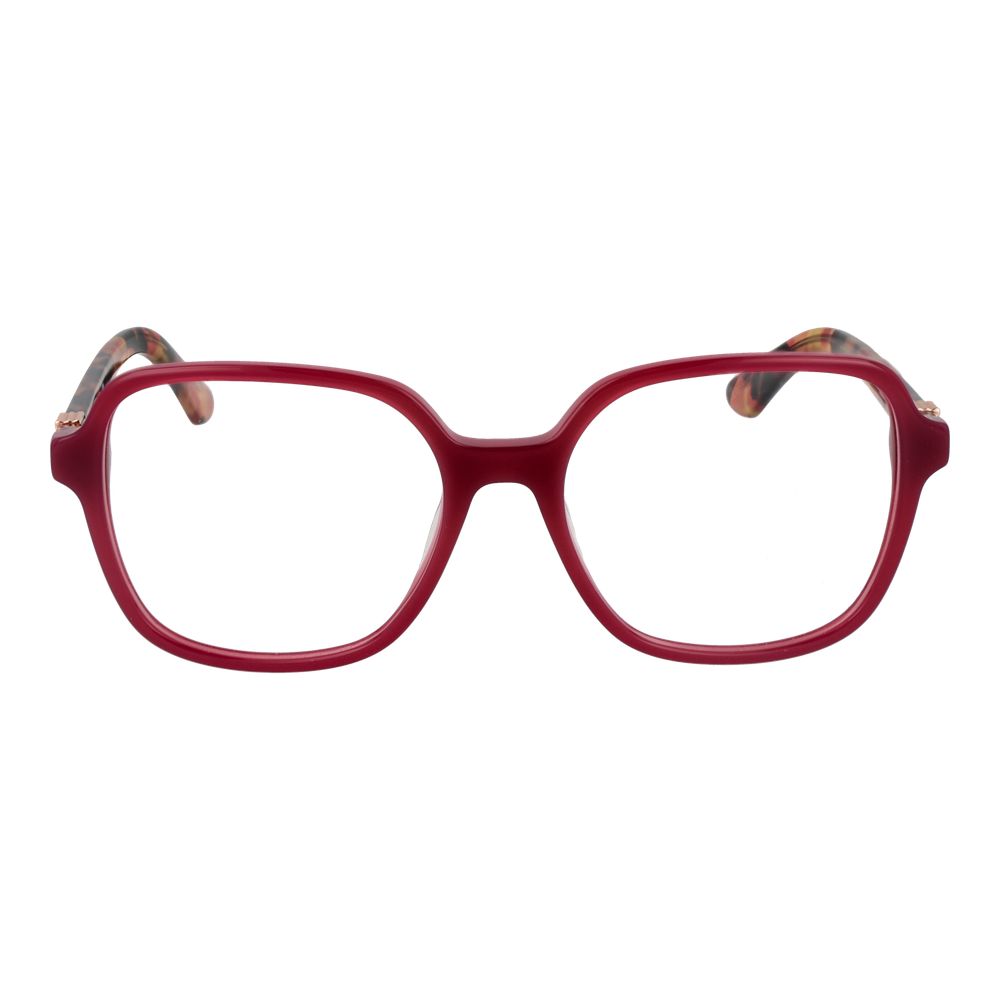 Guess Purple Women Glasses Frame with full-rim acetate, square style, spring hinge, and demo lenses in vibrant purple color.