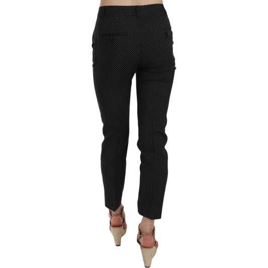 Dolce & Gabbana Polka Dot Slim Capri Trousers Tapered Pants PAN70012-38