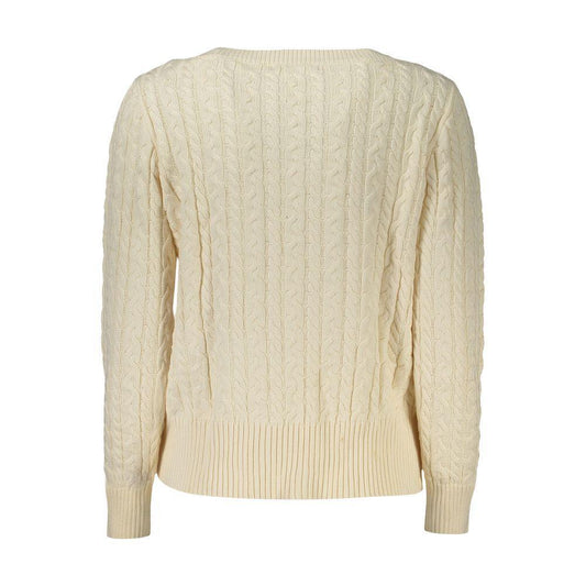 Guess Jeans White Cotton Sweater GU-38627-XS
