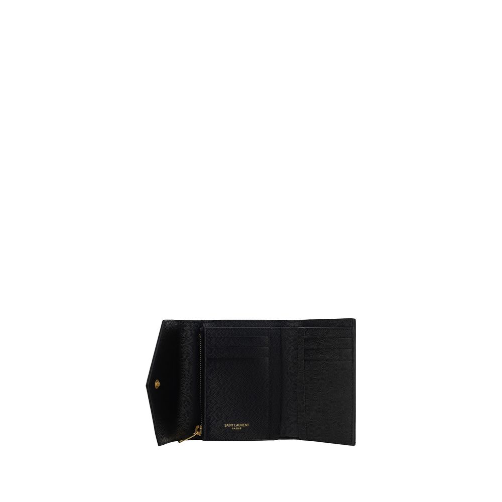 Saint Laurent Black Calf Leather Bos Taurus Wallet