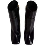 Dolce & Gabbana Black Jackie Leather Mid Calf Boots Shoes LA11986-35.5