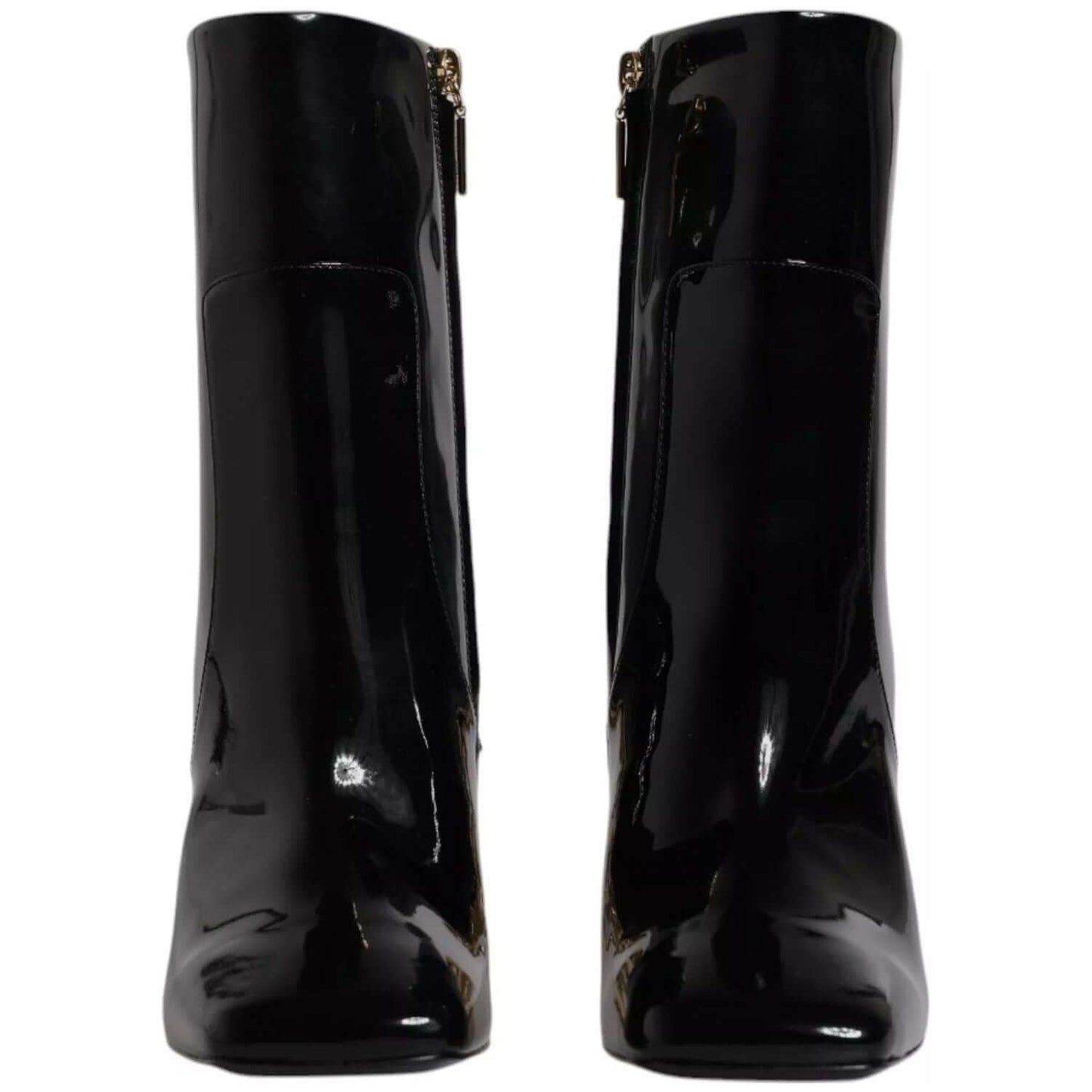 Dolce & Gabbana Black Jackie Leather Mid Calf Boots Shoes LA11986-35.5
