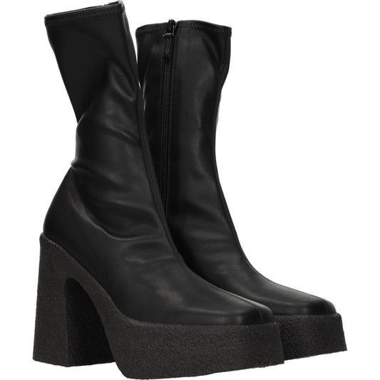 Stella McCartney Black Leather Ankle Boots ST-8547147186441-EU39.5/US9.5