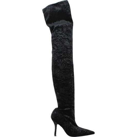 Paris Texas Black Velvet Over The Knee PA-8547223240969-EU36/US6