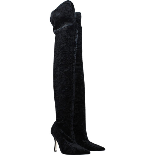 Paris Texas Black Velvet Over The Knee PA-8547223240969-EU36/US6