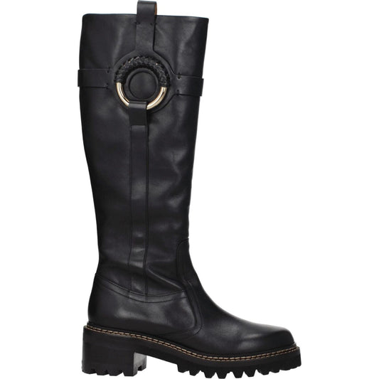 See By Chloé Black Leather Over The Knee SE-8547233267977-EU36/US6