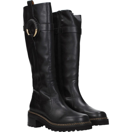 See By Chloé Black Leather Over The Knee SE-8547233267977-EU36/US6