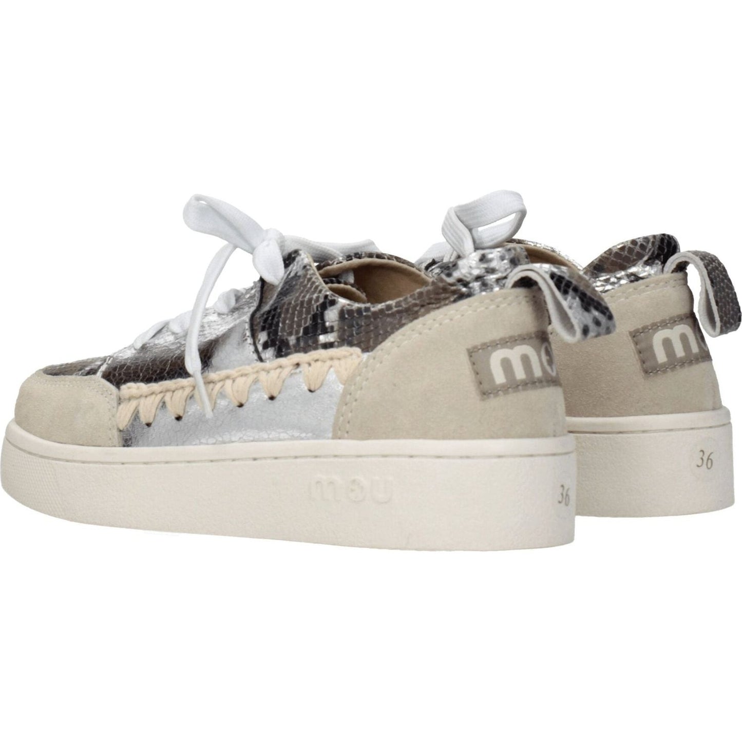 Mou Gray Leather Low Tops MO-8547244966153-EU36/US6