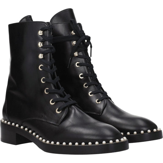 Stuart Weitzman Black Leather Ankle Boots ST-8547258106121-EU35/US5