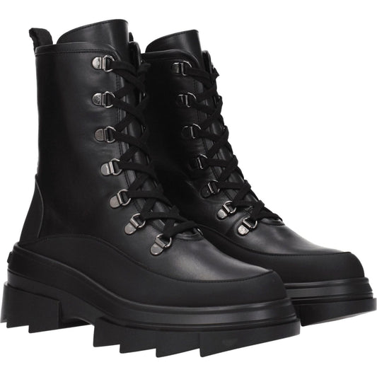 Stuart Weitzman Black Leather Ankle Boots ST-8547266691337-EU35/US5