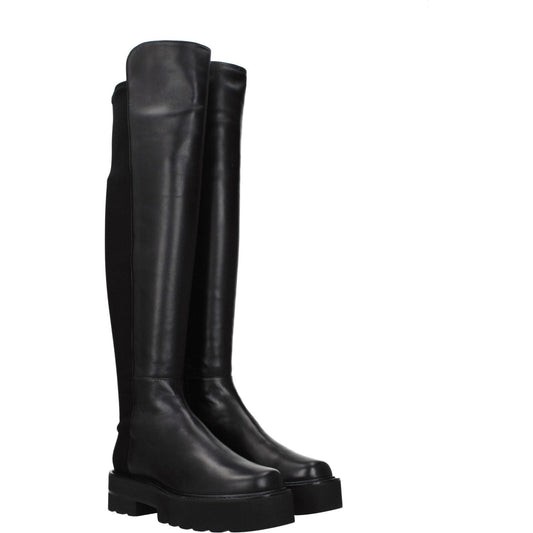 Stuart Weitzman Black Leather Over The Knee ST-8547266855177-EU35/US5