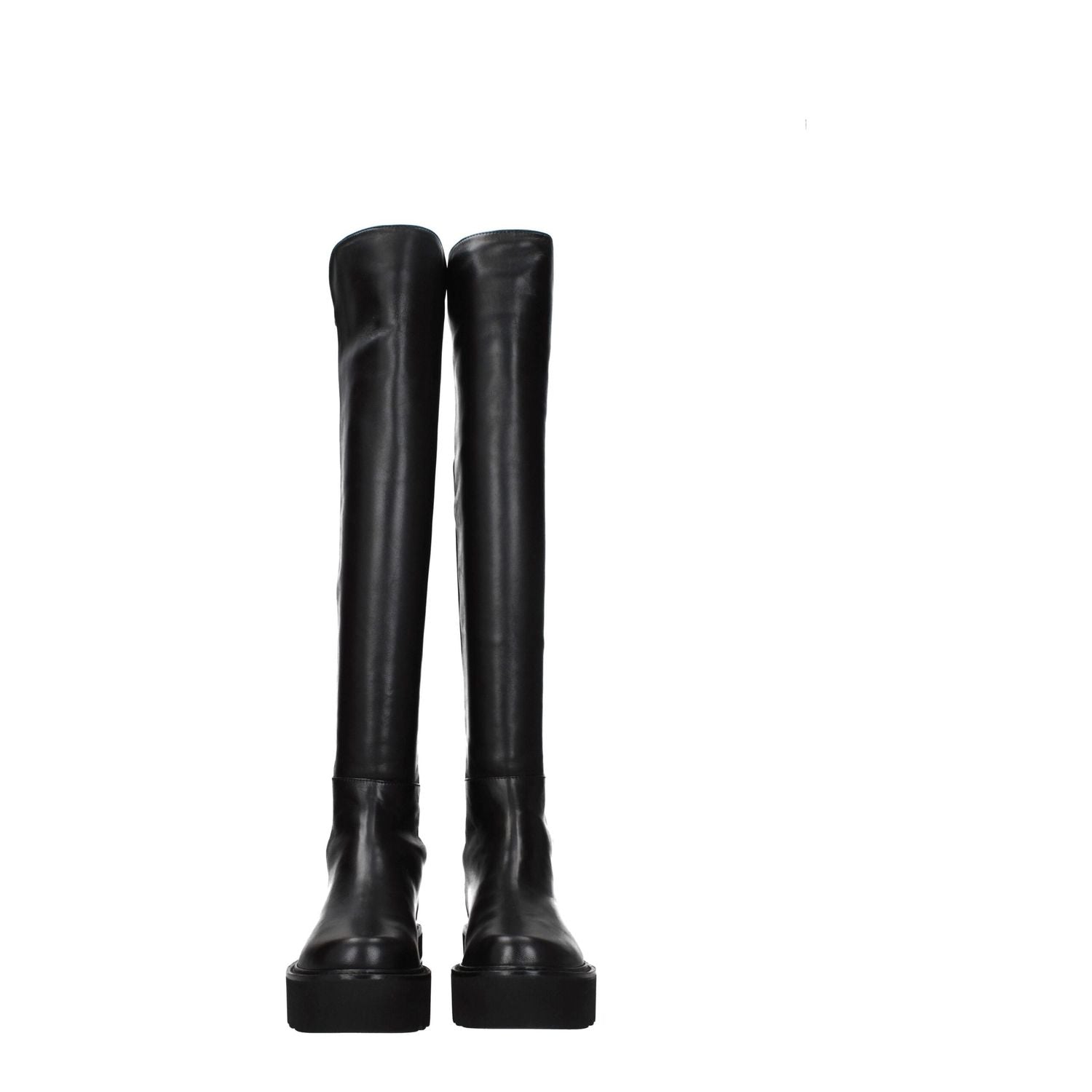 Stuart Weitzman Black Leather Over The Knee