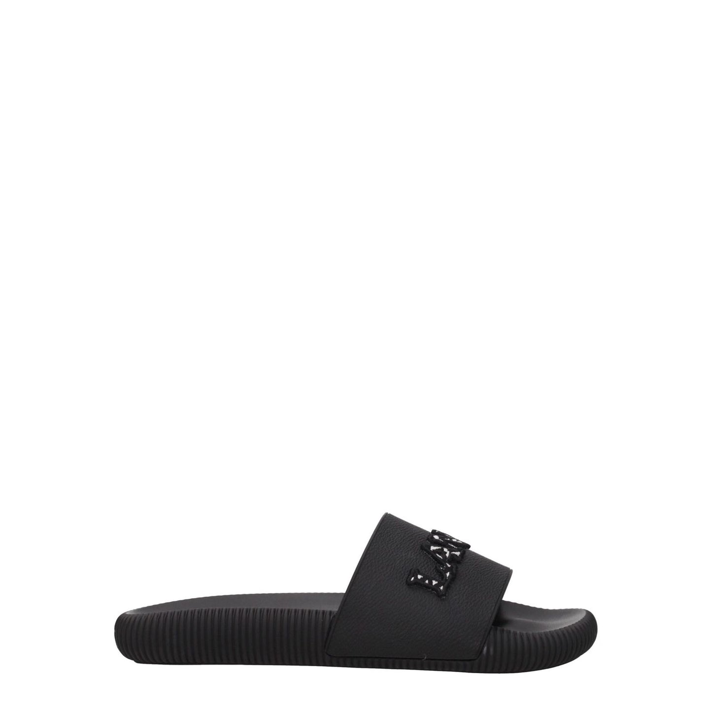 Lanvin Black Cotton Slippers