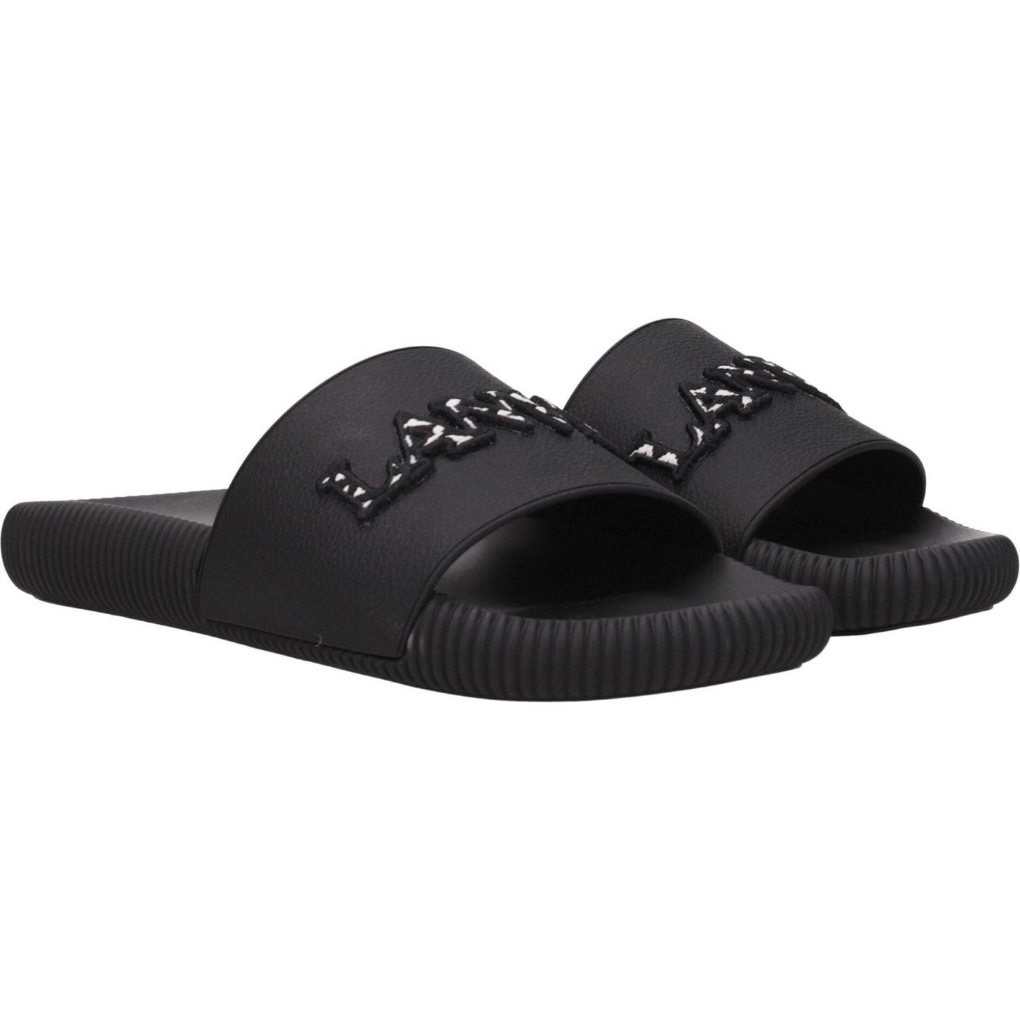 Lanvin Black Cotton Slippers Sandals LA-8547273441545-EU36/US6
