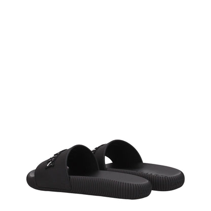 Lanvin Black Cotton Slippers