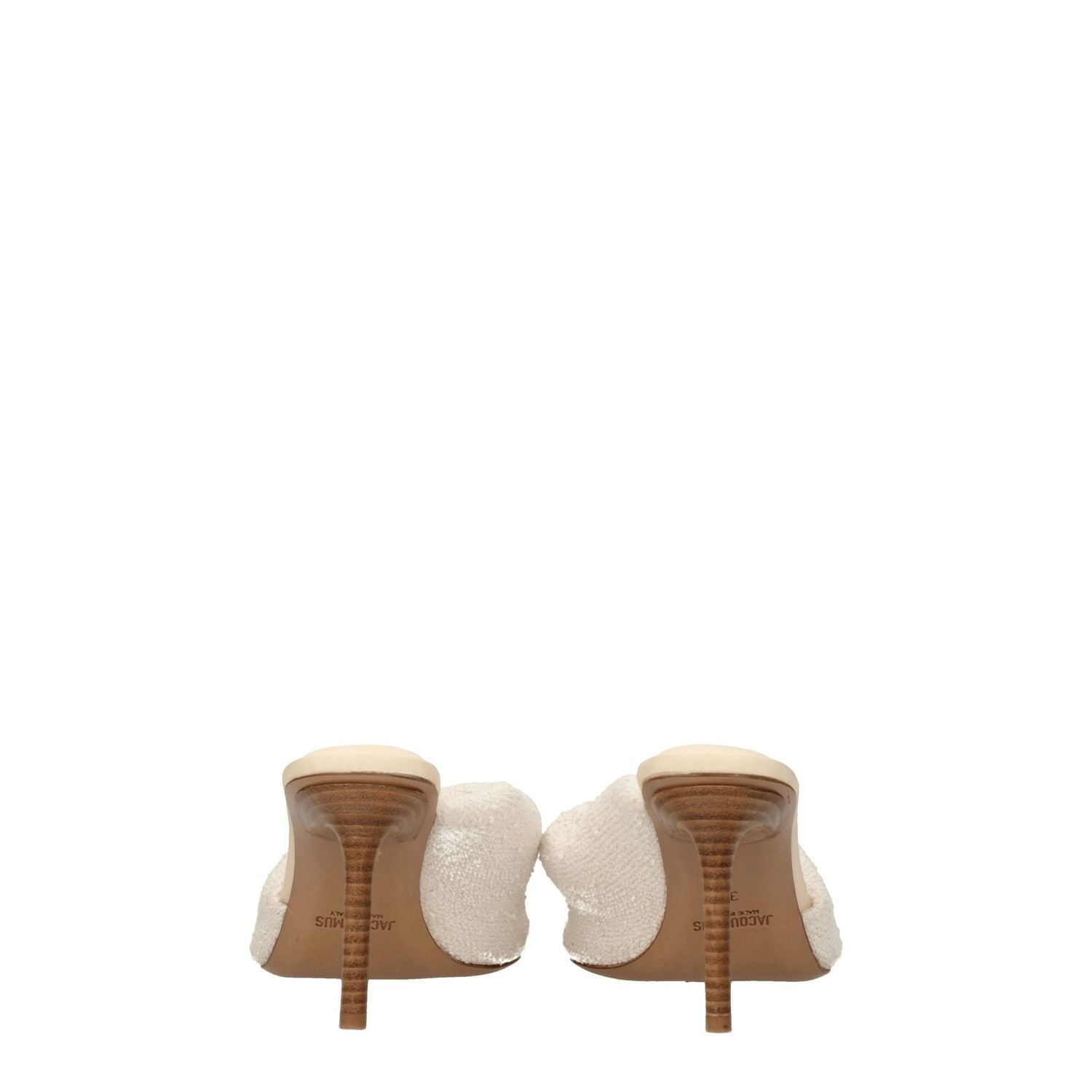 Jacquemus Beige Fabric Stiletto Heel Sandals