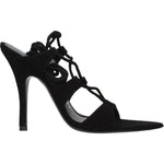 The Attico Black Leather Stiletto Heels Sandals TH-8547286941961-EU37/US7