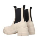 Ganni Gray Cotton Ankle Boots GA-8547288252681-EU39/US9