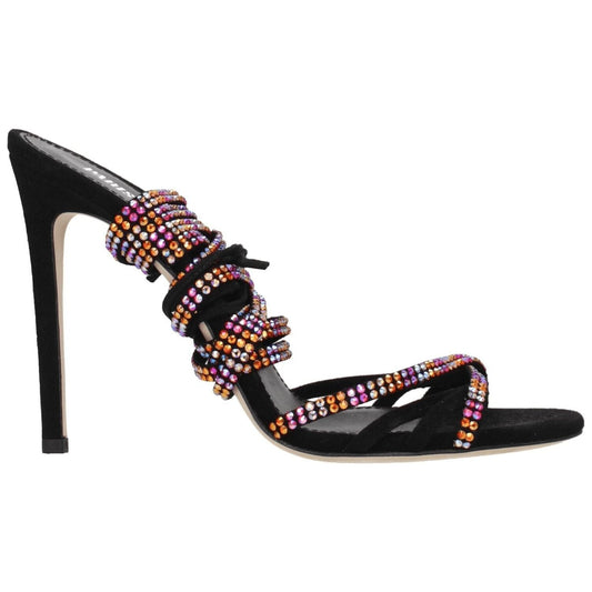 Paris Texas Black Leather Stiletto Heels Sandals PA-8547291431177-EU37/US7