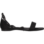Max Mara Black Satin Flat Sandals MA-8547326263561-EU36/US6