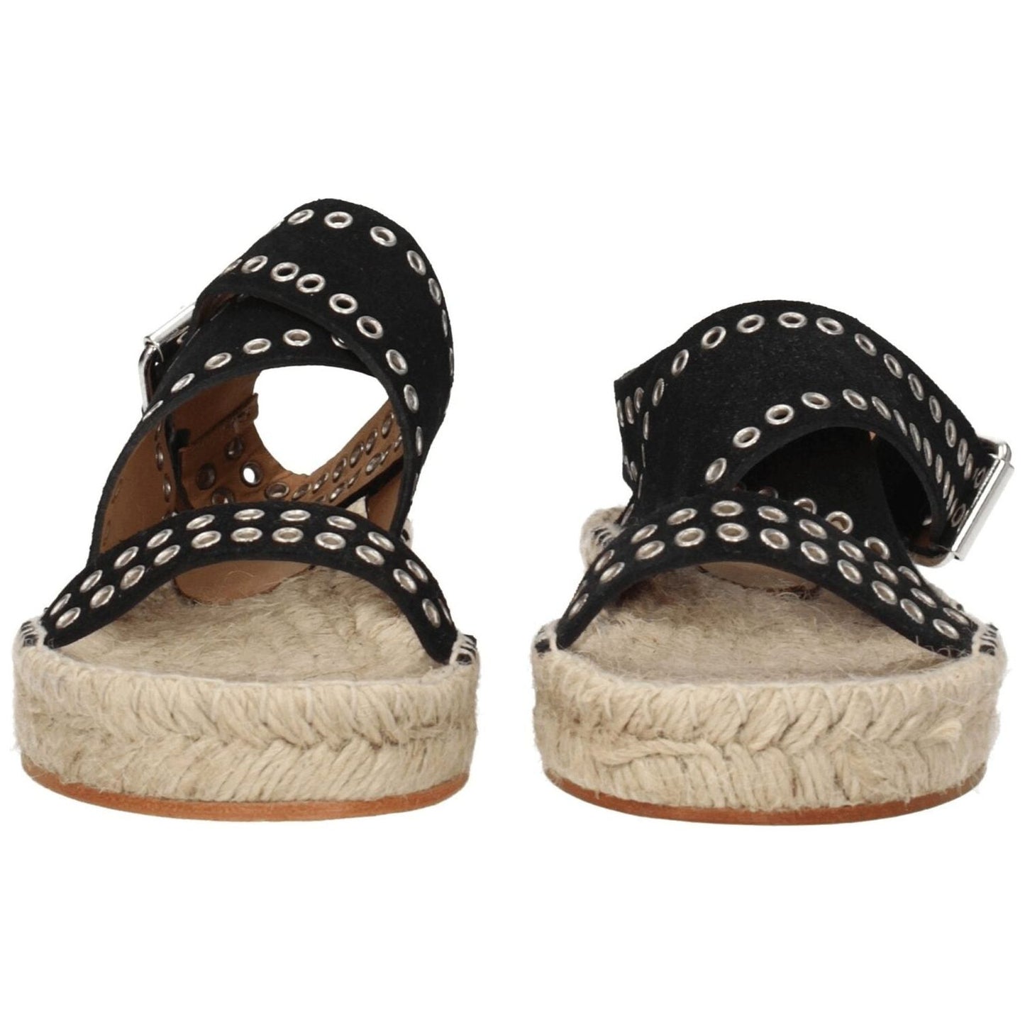Isabel Marant Black Leather Flat Sandals IS-8547326591241-EU36/US6