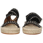 Isabel Marant Black Leather Flat Sandals IS-8547326591241-EU36/US6
