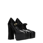 Stuart Weitzman Black Leather Platforms Pumps